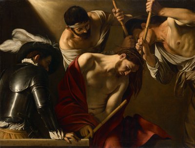 Kristus kruunattu orjantappuroilla tekijältä Caravaggio