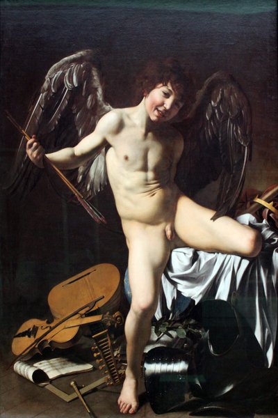 Saksan kieli: Amor als Sieger Amor Vincit Omnia tekijältä Caravaggio