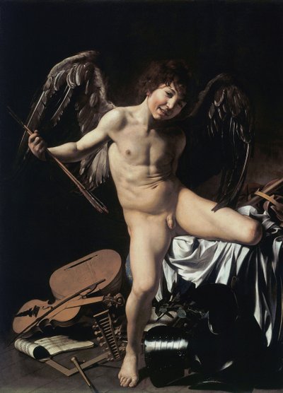 Saksan kieli: Amor als Sieger Amor Vincit Omnia tekijältä Caravaggio
