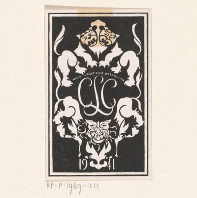 Carel Lion Cachetin ex-libris tekijältä Carel Adolph Lion Cachet