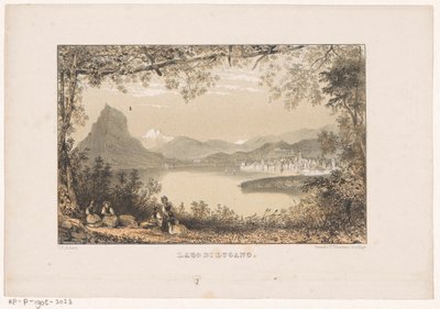 Näkymä Luganojärvelle Lago di Lugano (otsikko esineessä) tekijältä Carel Christiaan Antony Last