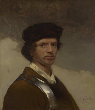 Nuori mies turkislakki päässä tekijältä Carel Fabritius