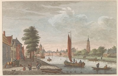 Näkymä Amersfoortiin, noin 1790 Delft van de Vaart esillä / Delft Prize du Cote de la riviere dit le Schie (nimi esineessä) tekijältä Carel Frederik Bendorp (I)