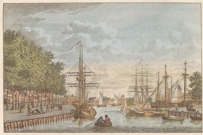 Middelburgin satama, noin 1790 Middelburgin satama / Le port de Middelburg (otsikko esineessä) tekijältä Carel Frederik Bendorp (I)