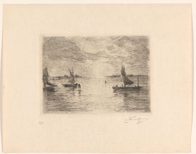 Laguuni auringonlaskun aikaan tekijältä Carel Nicolaas Storm van 