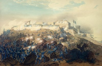 Amerikkalaisten joukkojen hyökkäys Chapultepecin linnaan 14. syyskuuta tekijältä Carl (after) Nebel