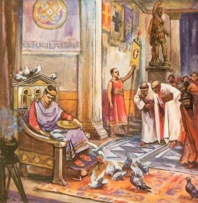 Ravennan keisarillisessa residenssissä (tehostettu värilitro). tekijältä Carl Arriens