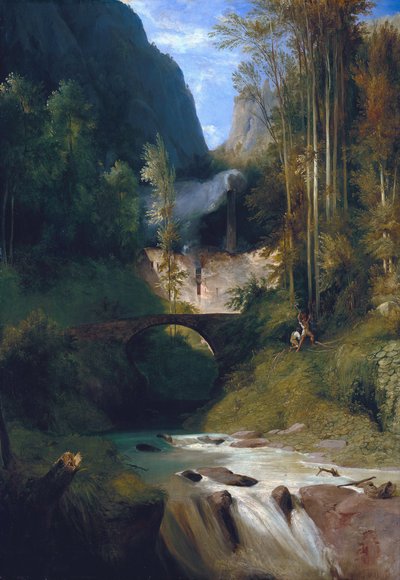 rotko lähellä Amalfia, 1831 tekijältä Carl Blechen