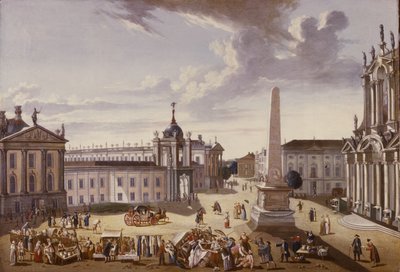 Näkymä kaupungintalolle, 1772 (katso myös 330437) tekijältä Carl Christian Baron