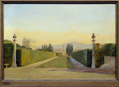 Villa Albanin puutarhat. Carl Christian Constantin Hansenin (1804-1880) maalaus Ec. Dan. tekijältä Carl Christian Constantin Hansen