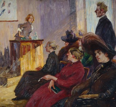Anne Bugge koulukokouksessa Tønsbergissä 1883. tekijältä Carl Dornberger