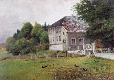 Notaarin talo, Drobak (öljy kankaalle) tekijältä Carl Edvard Diriks