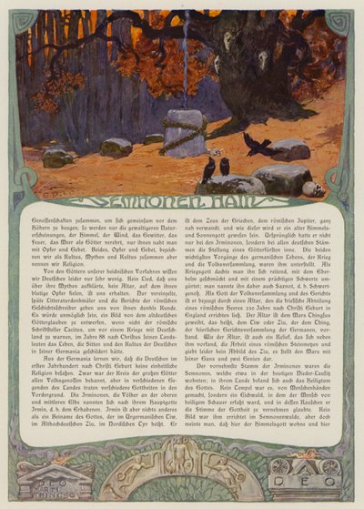 Grove of Fetters of the Semnones (väri litho) tekijältä Carl Emil Doepler