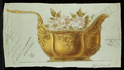 Suuri metallikovsh Louis XV -tyyliin, House of Carl Faberge tekijältä Carl Fabergé