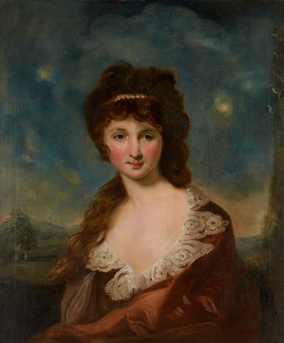 Harriet Rochfortin sanotun naisen muotokuva (1758-1854) kääntöpuolen tarran mukaan (öljy kankaalle) tekijältä Carl Frederick von Breda