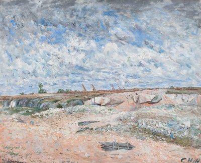 Maisema ajautuvilla pilvillä tekijältä Carl Fredrik Hill