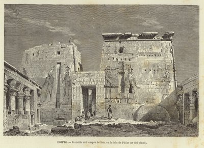 Egypti - Isisin temppelin pylväikkö Philae Islandilla tekijältä Carl Friedrich Heinrich Werner