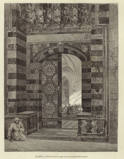 Egypti - Al-Azharin moskeijan portti tekijältä Carl Friedrich Heinrich Werner
