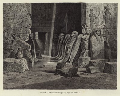 Egypti - Karnakissa sijaitsevan Opetin temppelin sisustus tekijältä Carl Friedrich Heinrich Werner