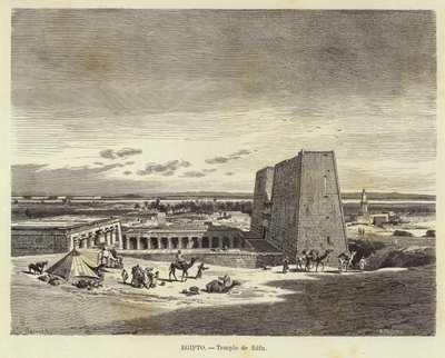 Egypti - Edfun temppeli tekijältä Carl Friedrich Heinrich Werner