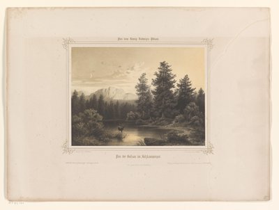 Näkymä Salzkammergutin veteen Flus der Gossau im Salzkammergut (otsikko esineessä) Albumi esitelty Louis I:lle Baijerista (sarjan nimi) König-Ludwigin albumi (sarjan nimi) tekijältä Carl Friedrich Würthle