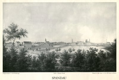 Stadtansicht Spandau um 1860 tekijältä Carl Frühsorge
