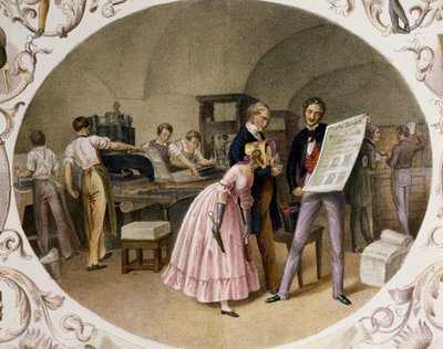Kirjapainon sisustus tekijältä Carl and Geiger Peter Johann Nepomuk Kunz