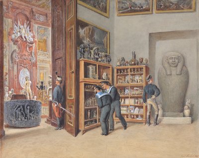 Egyptiläisen kokoelman sisääntulokaappi tekijältä Carl Goebel d. J.