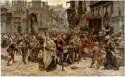 Ruotsiksi: Valdemar Atterdag vaatii Visbystä lunnaita vuonna 1361.
 Valdemar Atterdag pitää Visbyn lunnaiksi, 1361. tekijältä Carl Gustaf Hellqvist