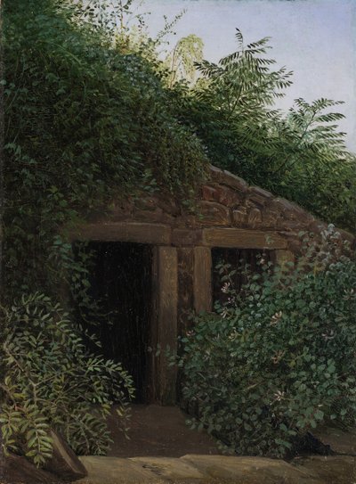 umpeenkasvanut kaivosakseli, n. 1824. tekijältä Carl Gustav Carus