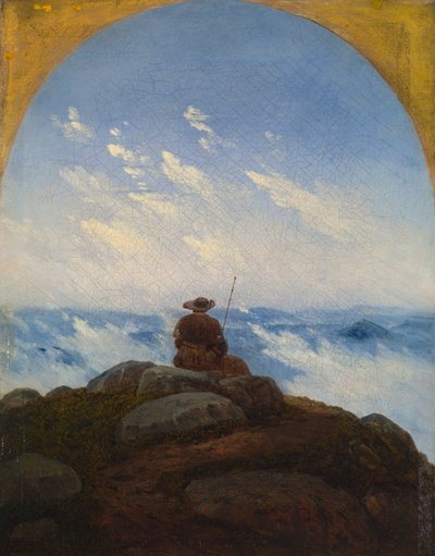 Vaeltaja vuoren huipulla tekijältä Carl Gustav Carus