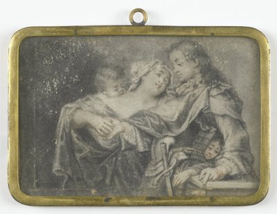 Nuori nainen, joka häiritsee soturia, kun yksi hänen lapsistaan ​​ryöstää hänet tekijältä Carl Gustav Klingstedt (attributed to)