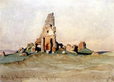 Mausoleumin rauniot Rooman maaseudulla tekijältä Carl Haag