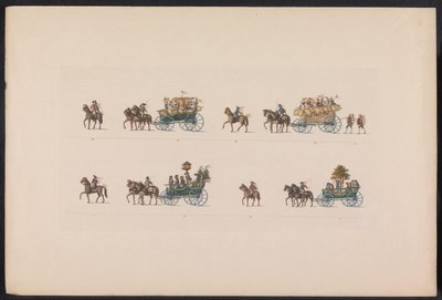 Optocht bij het huwelijk van Prinses Sophie, 1842 (levy 5) Muistoja Thüringenin talonpoikien häistä, jotka teloitettiin Saksin Weimar-Eisenachin perinnöllisen suurherttua Carl Alexanderin onnellisen saapumisen kunniaksi perinnöllisen herttuatar Sofin kanss tekijältä Carl Hess