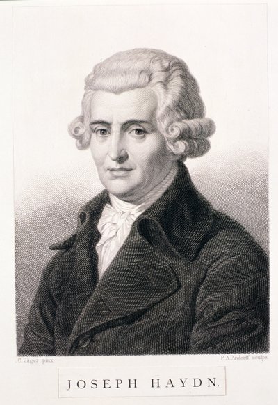 Joseph Haydn (1732-1809), kaiverrus F.A. Andorff tekijältä Carl Jager