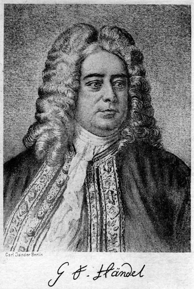 George Frideric Händel 1685-1759, saksalaissyntyinen brittiläinen säveltäjä, 1900-luku. tekijältä Carl Jander