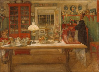 Valmistautuminen peliin, 1901 tekijältä Carl Larsson