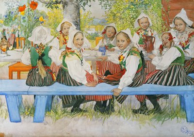 Kerstin syntymäpäivä 1909 tekijältä Carl Larsson