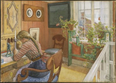 Kirjeen kirjoittaminen tekijältä Carl Larsson