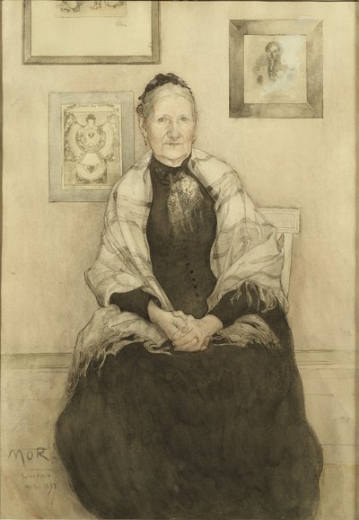 Äiti, noin 1893 (wc paperille) tekijältä Carl Larsson