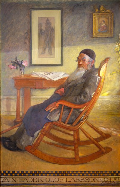 Taiteilijan isän muotokuva tekijältä Carl Larsson