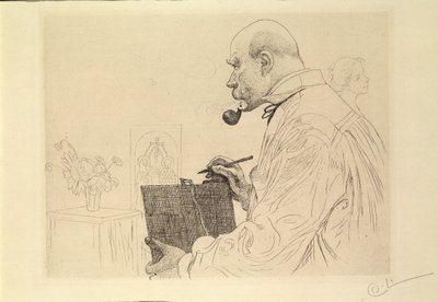 Omakuva etsaajana tekijältä Carl Larsson