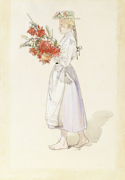 Tutkimus Ute blaser sommarvindille (Outdoors Blow the Summer Winds) tekijältä Carl Larsson