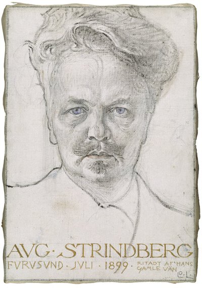 Kirjailija August Strindberg tekijältä Carl Larsson