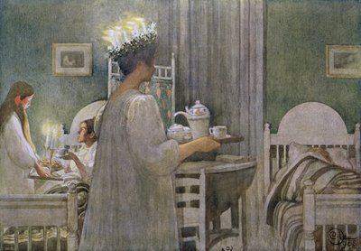 Pyhän Lucian juhla 13. joulukuuta tekijältä Carl Larsson