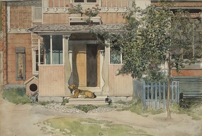 Veranda, A Home -sarjasta, n. 1895 (wc paperilla) tekijältä Carl Larsson