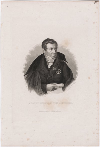 August Wilhelm von Schlegel 1767-1845 tekijältä Carl Mayer