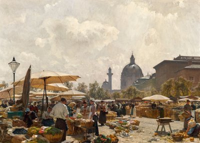 Naschmarkt Wienissä tekijältä Carl Moll