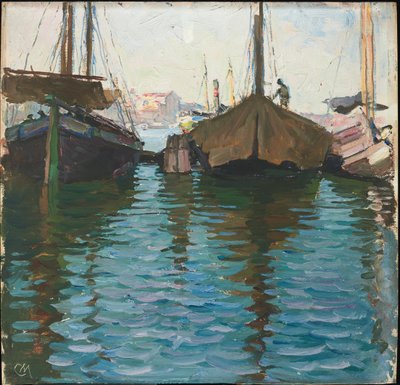 Venedig (öljy paneelissa) tekijältä Carl Moll