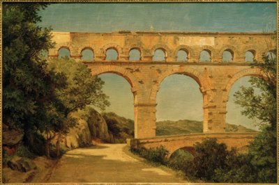 Pont du Gard bei Nîmes / Gemälde von Carl Morgenstern tekijältä Carl Morgenstern